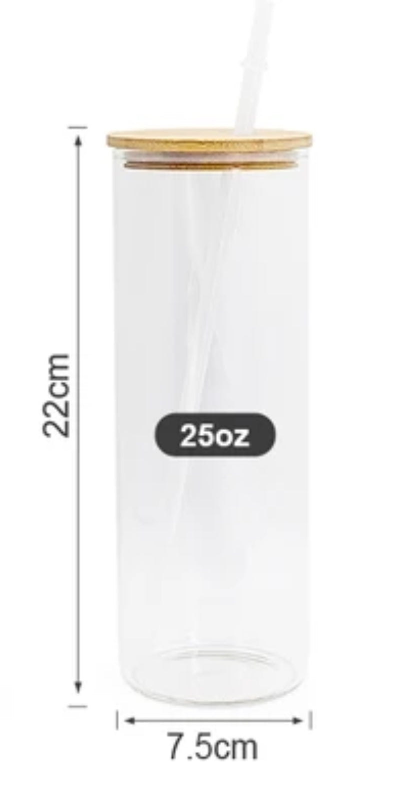 VING 25 Pack Bulk 25oz Sublimation Blank Transparent Glass Tumbler